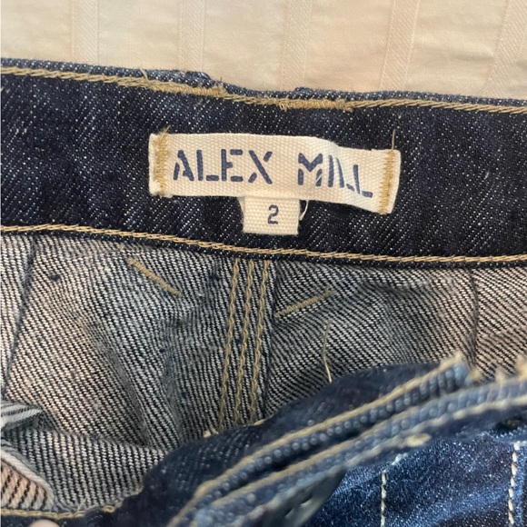Alex Mill denim jeans high waisted size 2 28” waist wide leg workwear - Picture 7 of 12